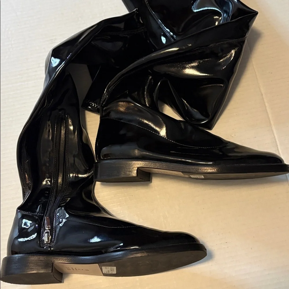 SCHUTZ Kaolin Black Patent Leather Over Knee boot NWT 7M